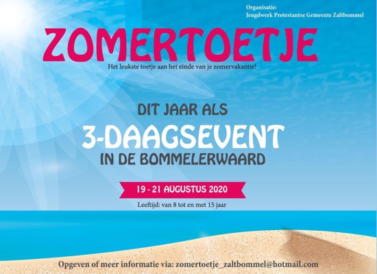 Zomertoetje gaat door ...