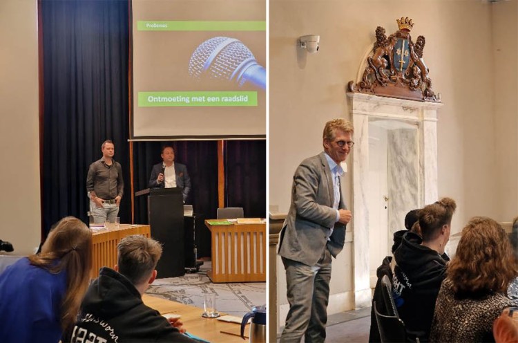 Leerlingen Cambium bezoeken Bommels gemeentehuis