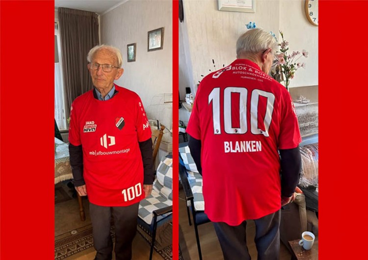 Rien Blanken 100 jaar én 70 jaar lid van N.I.V.O.-Sparta